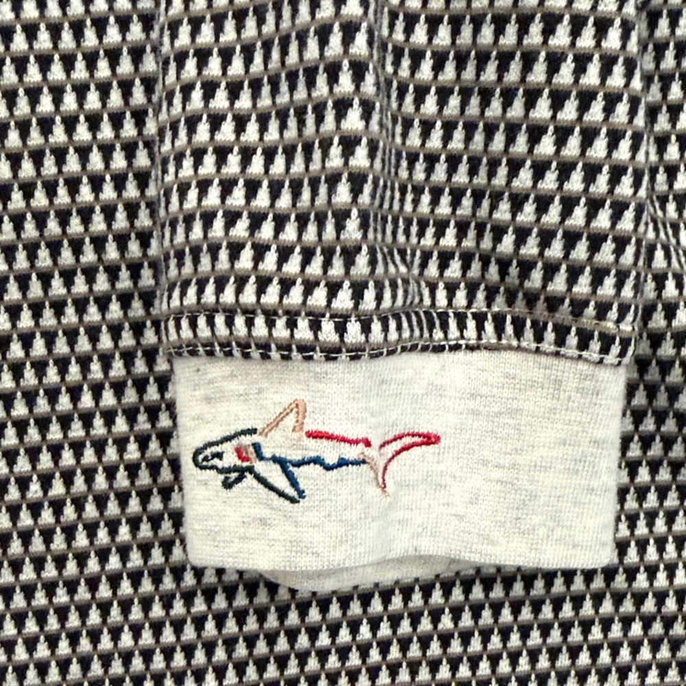 Greg Norman Collection Long-Sleeve Polo in Black and Cream Mens XL 100% Cotton - Picture 3 of 6